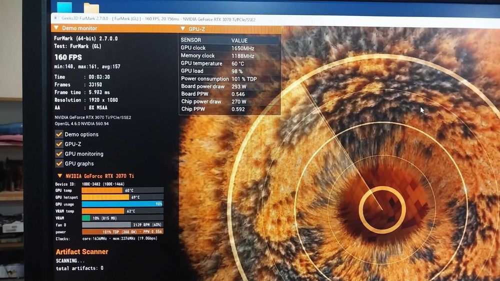 Ігрова відеокарта Manli RTX3070Ti 8Gb GDDR6X