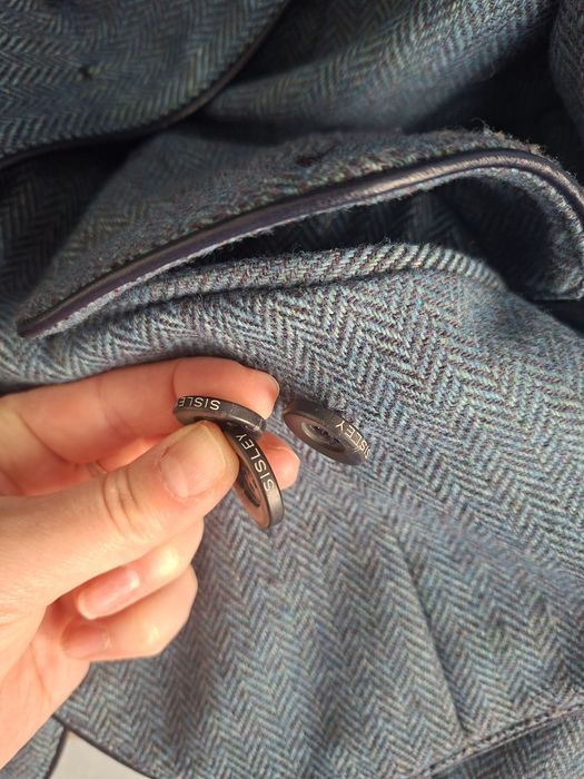 Sisley żakiet wełna wiskoza 36 idealny stan