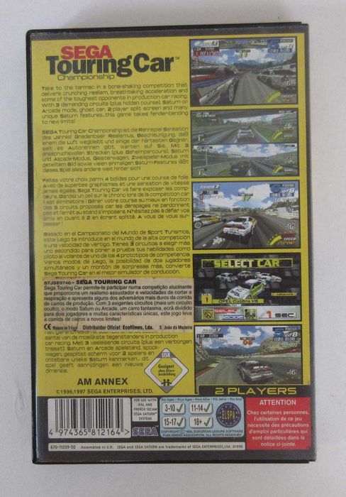 SEGA SATURN - Sega Touring Car Championship (Inclui Um Manual)