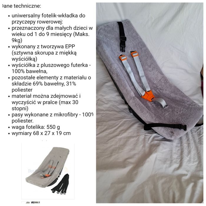 Wkładka do przyczepki rowerowej