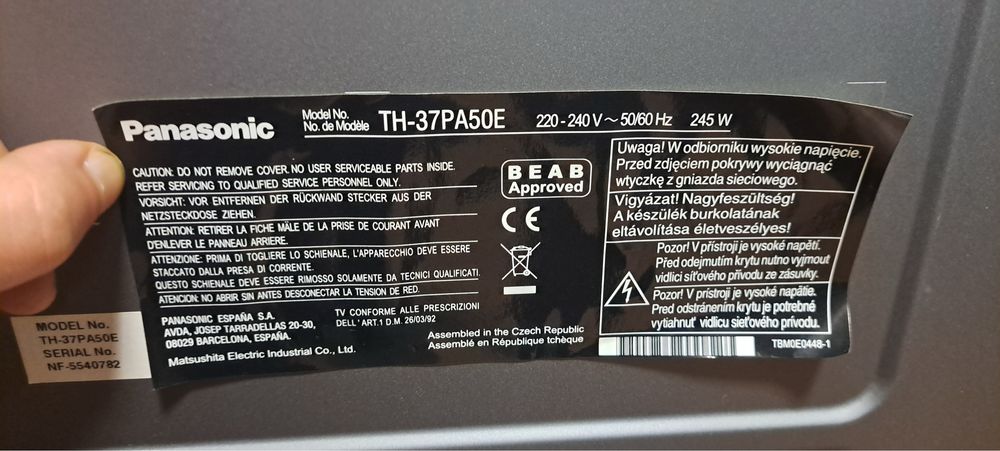 Телевізор Panasonic 37