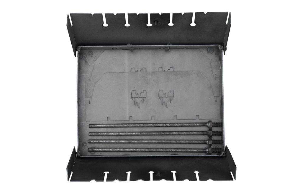 Składany Mangal walizka grill ze stali 2 mm na 6 szaszlyków