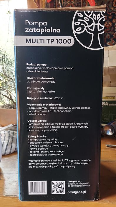 POMPA zatapialna do wody do studni 23OV SOLIDNA WYDAJNA OMNI