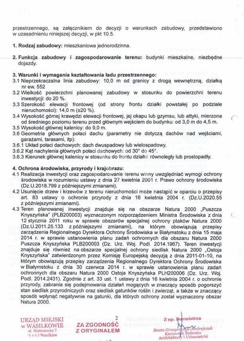 Działka pod dom dla rodziny Woroszyły gm. Wasilków