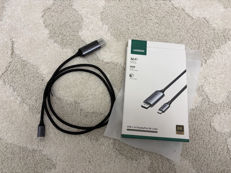 Кабель UGREEN CM556 USB-C to DisplayPort новий