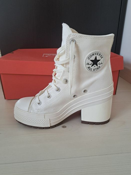 Converse Chuck 70 De Luxe Heel białe trampki na obcasie Warszawa