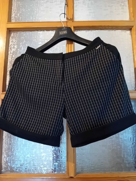 spodenki krótkie szorty 36 czarne w kratkę solar + gratis