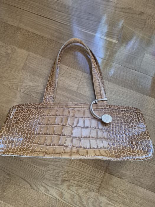 Furla mala torebka ze skóry naturalnej w kolorze karmelowym