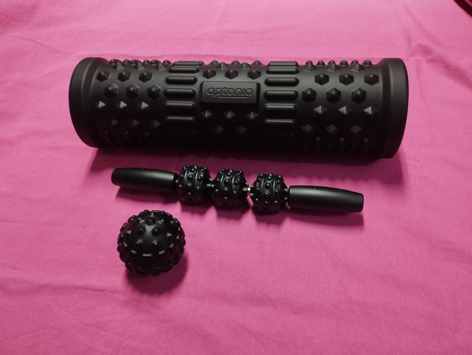 Kit de Massagem: Rolo, Bola e Stick de Massagem