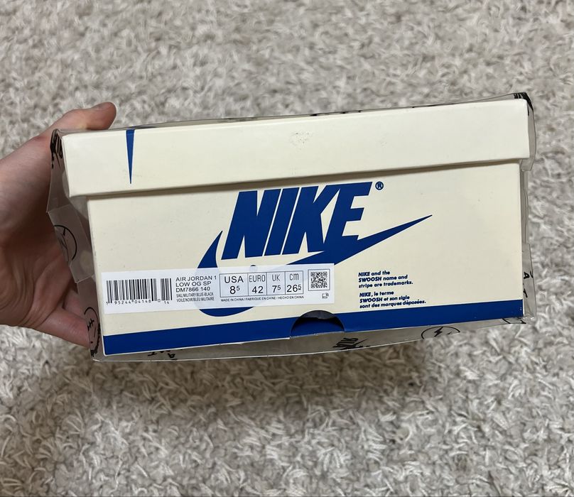 Кросівки Nike Jordan 1 Low Fragment x Travis Scott - DM7866-140