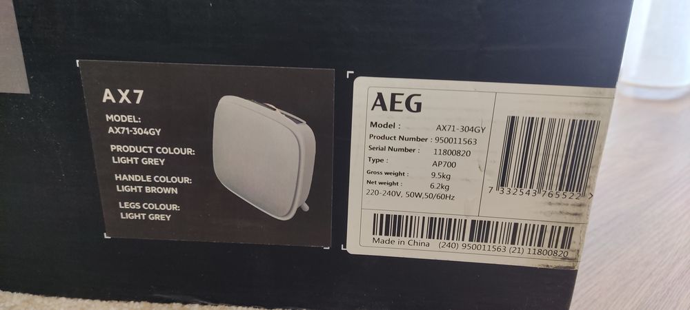 Purificador de Ar AEG AX71-304GY
Puri