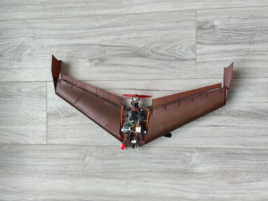 Надрукована 3D модель FPV літака Wing Racer (rev.2) (без електроніки)