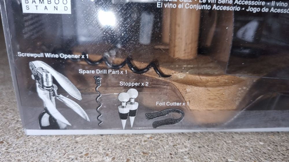 Kit Acessórios para vinho em bambu NOVO!
