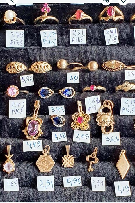 В продаже золотые изделия производства СССР  583 пробы