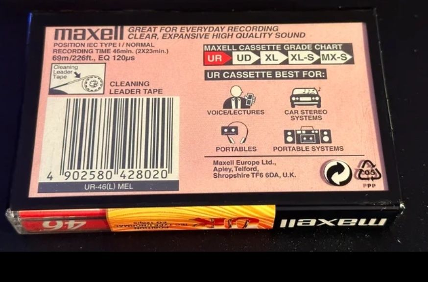 Cassetes Maxell Ur