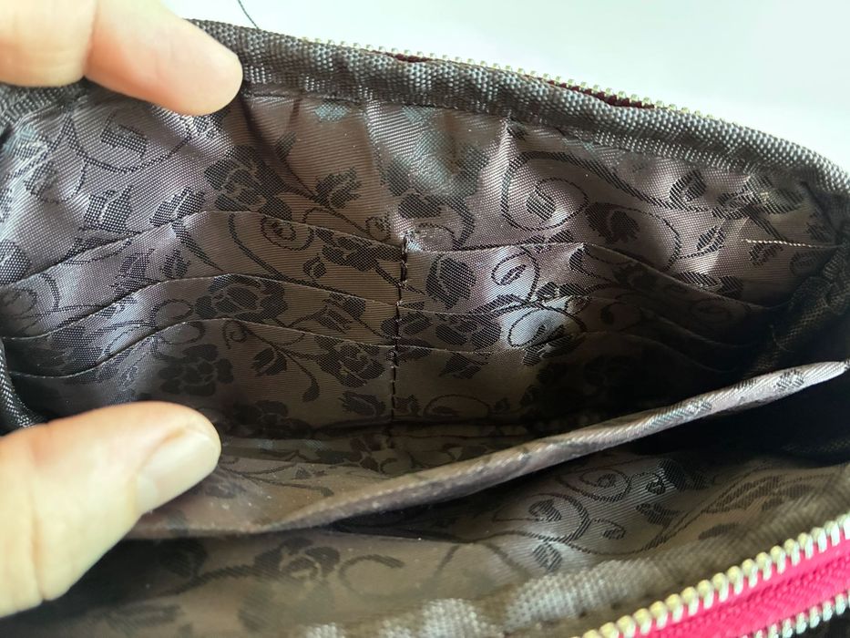 Portfel, mini torebka, czerwona