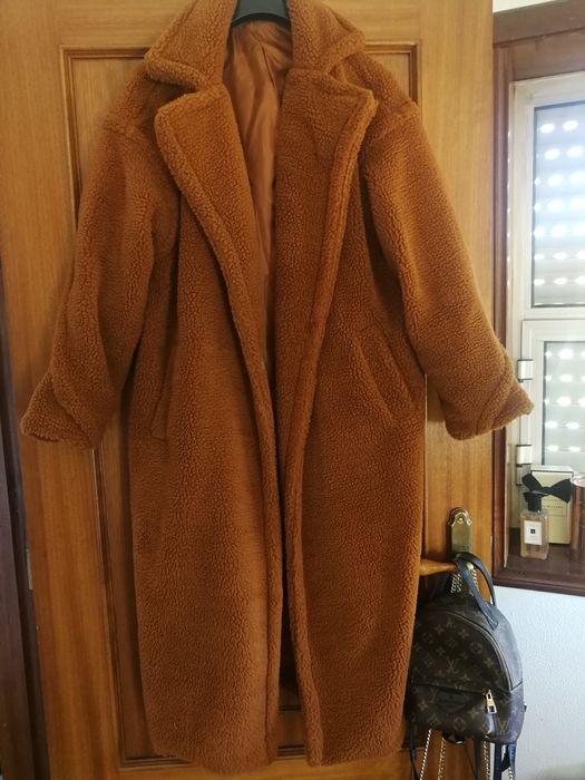 Casaco castanho oversize S/M