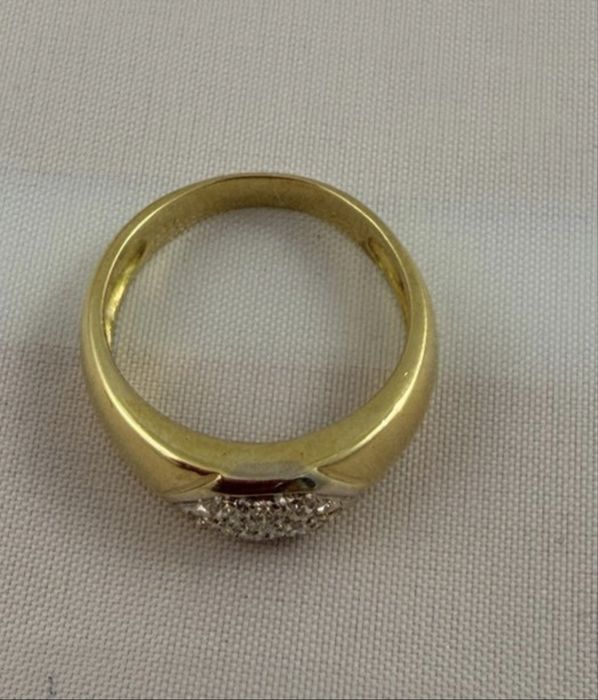 Anel Ouro 18k com diamantes Naturais e Certificado