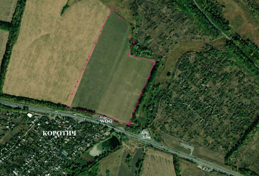 Продам массив ОСГ с выходом на Киевскую автотрасу