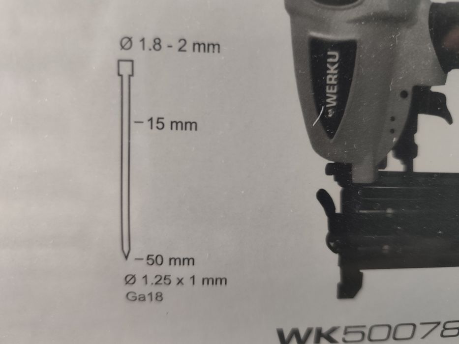 Pistola pregos 1,2 até 5 cm nova na caixa