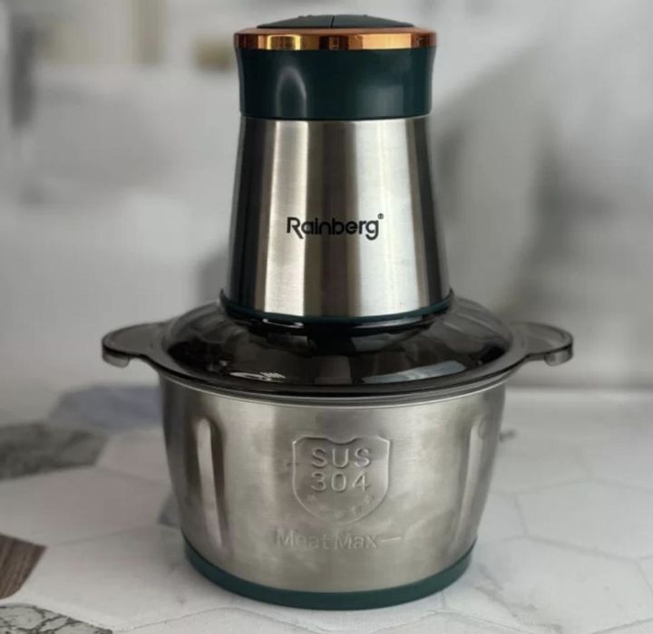 Потужний подрібнювач 1300 Вт! Електричний подрібнювач RB-2202 Кухонний