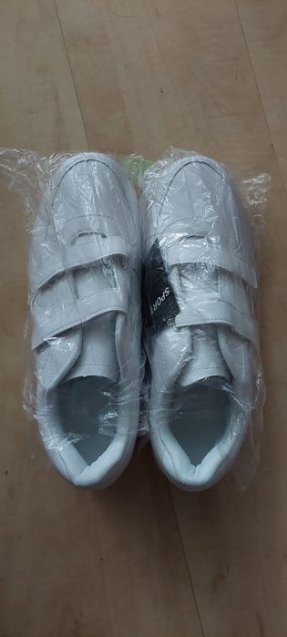 Buty białe unisex - Flagowe wysoka koturna