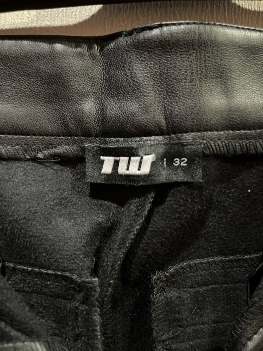 Шкіряні штани кльош на утепленні