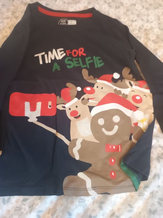 Świąteczne koszulki z długim rękawem 116