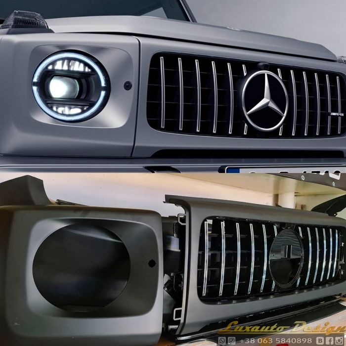 Решетка радиатора и рамки фар AMG63 для Mercedes G class w464 w463a