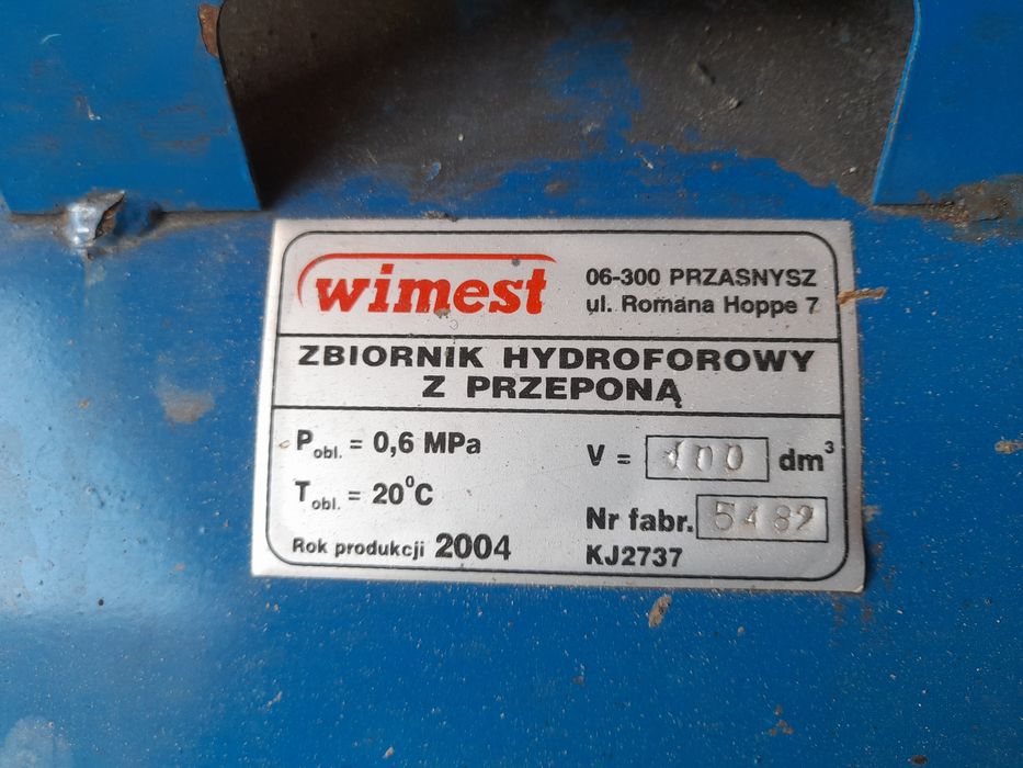 Zbiornik hydroforowy 100 l