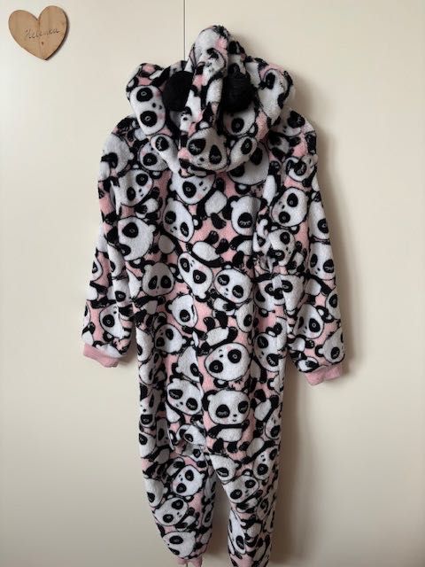 ciepła piżama dla dziewczynki w pandy 104 cm 4 lata