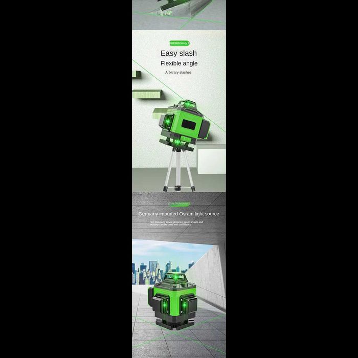 D32-Laser 16 linhas 360 com acessórios bolsa transporte duas baterias