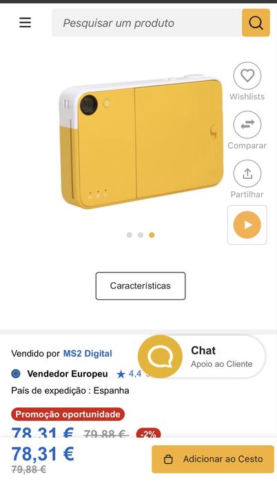 Máquina Fotográfica Instantânea Cámara Instantânea Kodak