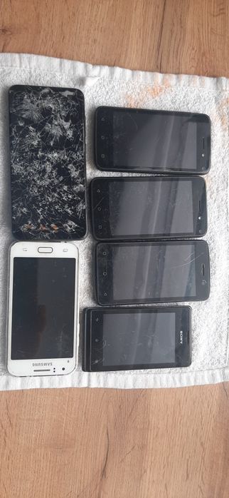 Smartfony 6szt. uszkodzone