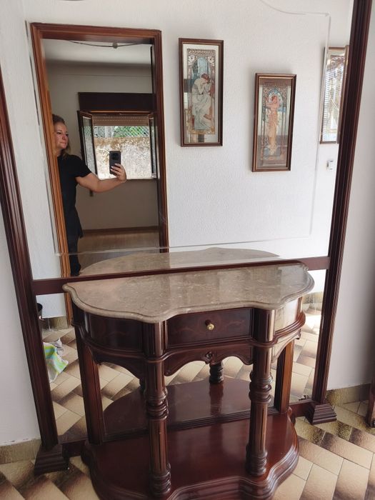 Movel de entrada/consola com espelho
