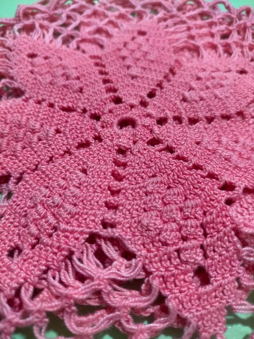 Panos de crochê feitos à mão