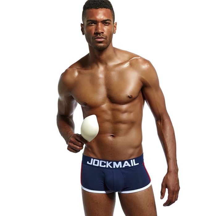 Męskie bawełniane bokserki z wkładką powiększającą Push Up - L