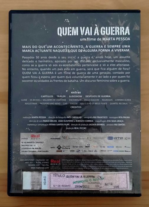 DVD Quem vai à guerra, de Marta Pessoa