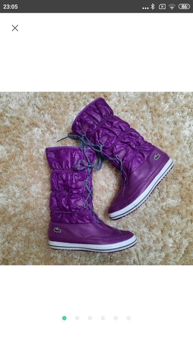 Сапоги сапожки спортивные Lacoste оригинал кожаные