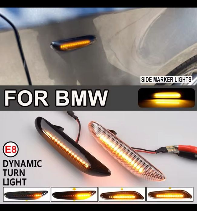 Piscas led dinâmico para BMW em pretos