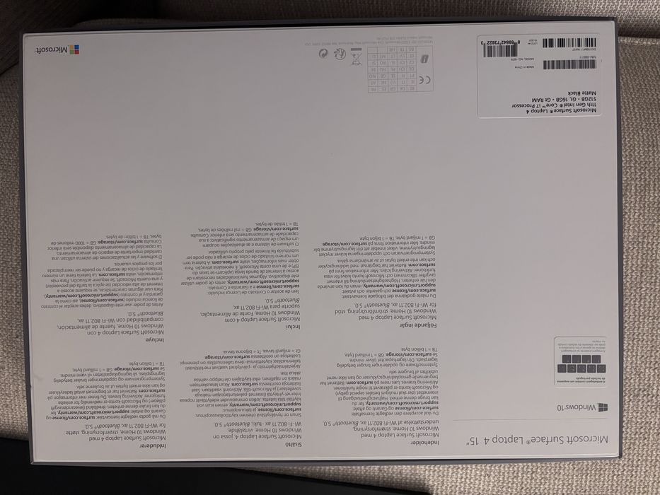 Portátil Microsoft surface 4