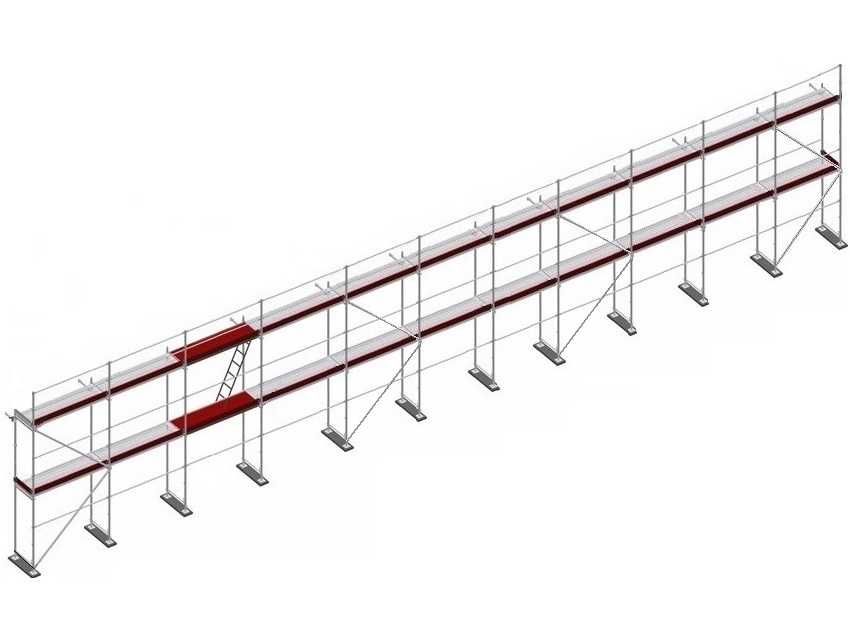Rusztowanie Rusztowania elewacyjne PLETTAC ok. 215 m² NOWE