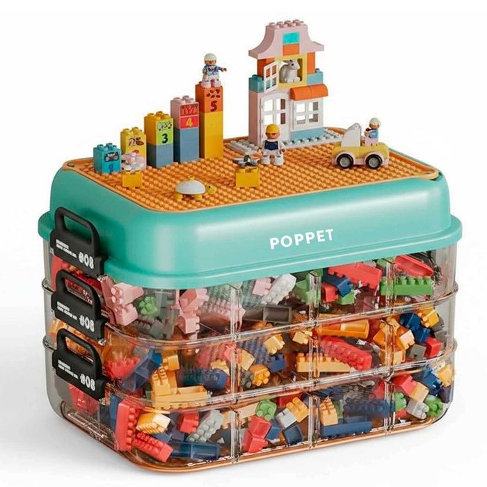 В наличии! Ящик для хранения игрушек и игры лего Poppet Блокбокс