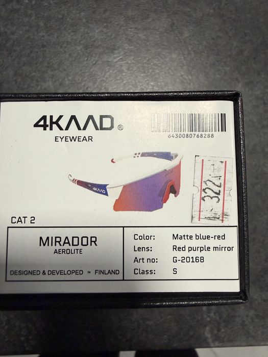 Okulary sportowe 4KAAD Mirador Aerolite Red Purple Mirror CAT2 nowe
