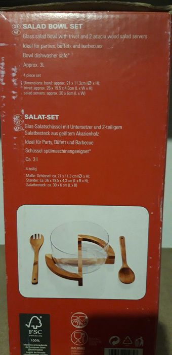 Conjunto de saladeira - Artigo NOVO e selado.