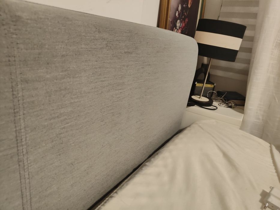 Cama Slatum IKEA Cinza claro