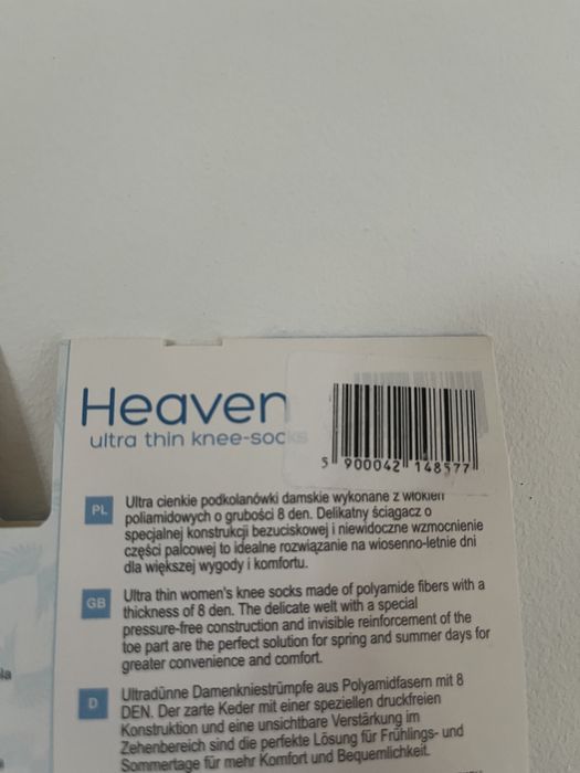 Heaven ultracienkie beżowe podkolanówki nowe 2 pary