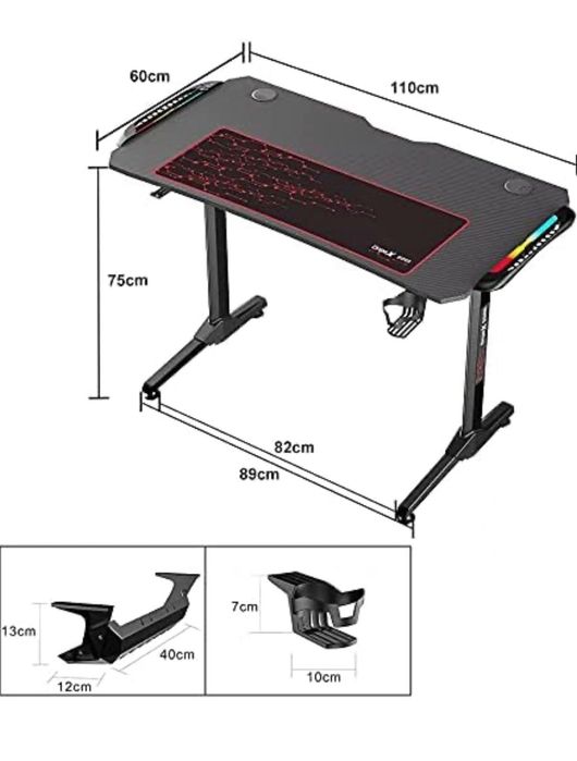 Dripex Mesa de jogos LED