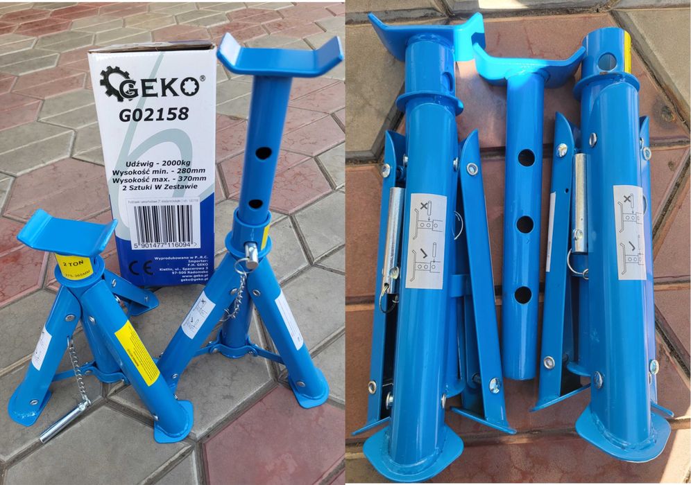 Подставки под машину 2 шт опоры козлы 3т GEKO G02160-G02158 2т.