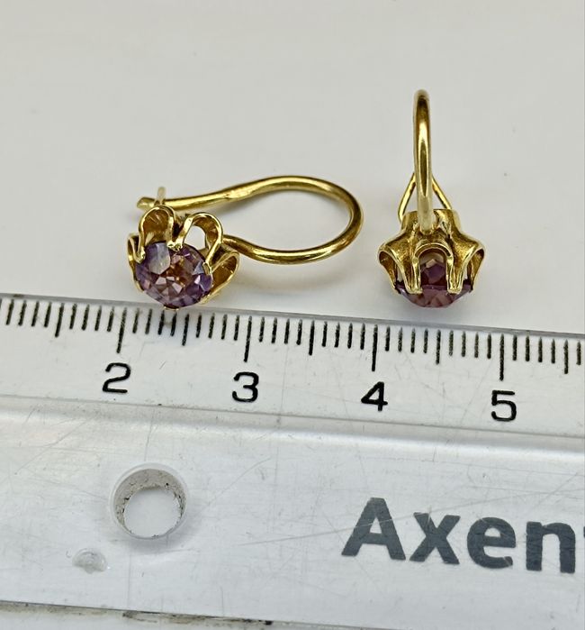 Советские золотые серьги 750 пробы